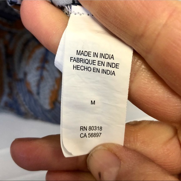 Lucky Brand Rami Peasant Boho Blouse - Picture 11 of 16